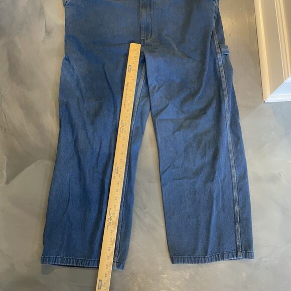 Liberty Bib Overalls Men's Size 42x30 Stretch Denim Workwear Carpenter Pants - Picture 3 of 7
